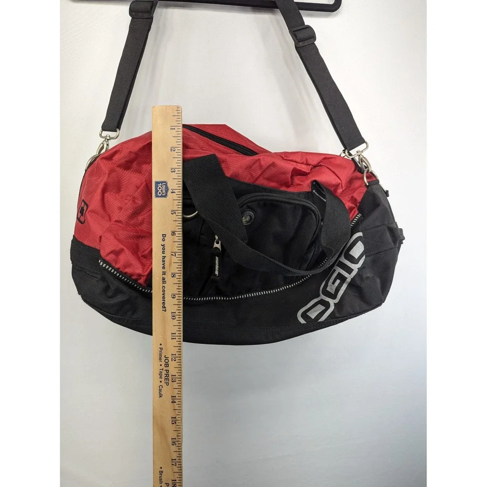 Ogio Half Dome Duffel Bag Red Black Athletic Gym Sports Travel Weekend Bag